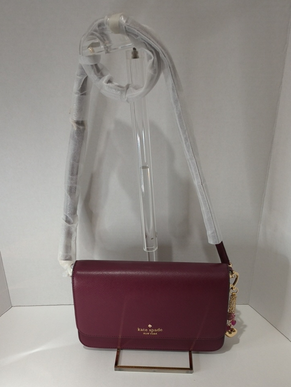 Kate Spade plum Saffiano Leather Crossbody Bag